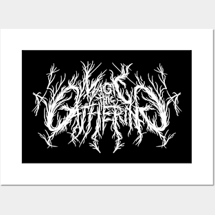 Magic the Gathering black metal logo Posters and Art